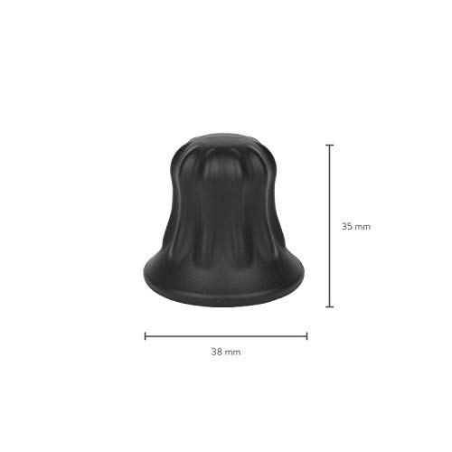 Pony Puffin Coletero de Silicona Original para Pelo - Accesorio Transparente Para Cabellos de Mujer o Niña - Alternativa de Gomas, Cintas, Pañuelos y Diademas para Sujetar la Coleta - Negro