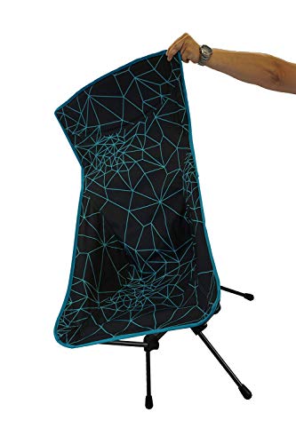 Portal Outdoor Malaga Silla Plegable para Camping, Aluminio, Negro y Azul, Talla única