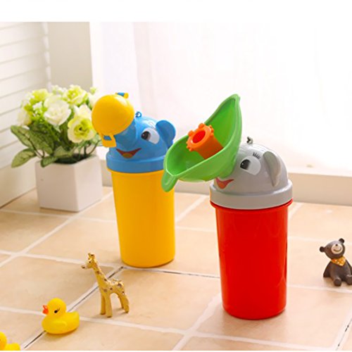 Portátil Orinal De Bebé Higiénico Urinal De Emergencia Para Acampar Asiento de Inodoro Para Niña Niños De Viajes En Coche - amarillo