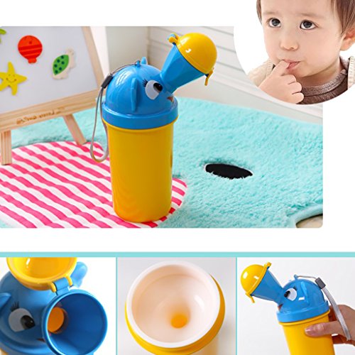 Portátil Orinal De Bebé Higiénico Urinal De Emergencia Para Acampar Asiento de Inodoro Para Niña Niños De Viajes En Coche - amarillo