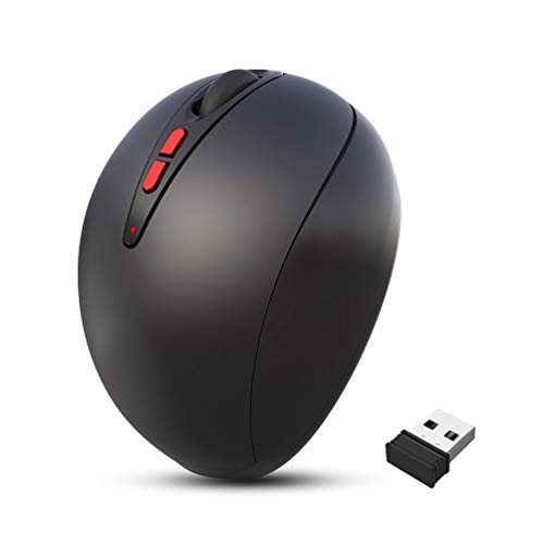 Portátil Ratón Inalámbrico Ratón óptico Ergonómico Vertical Inalámbrico 2.4g, Prevención De Codo De Tenista/enfermedad Del Ratón Protege Especialmente El Brazo Inalámbrico Multifuncional, Black