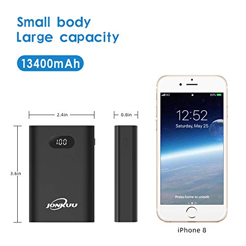Power Bank 26800mAh Batería Externa para Teléfono Móvil Cargador LCD Portátil Pequeño Mini Paquete de Batería de Alta Capacidad Puertos USB Dobles con entrada Type C para iPhone iPad Samsung