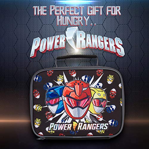 Power Rangers Bolsa Termica Porta Alimentos, Nevera Portatil Pequeña para Colegio Guarderia Excursion, Bolsa Isotermica para Almuerzo Merienda, Regalos Originales para Niños Niñas