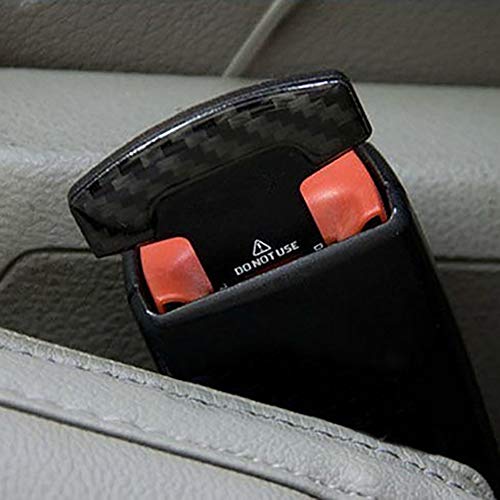 Poxcap 2 piezas Ajuste universal Cierre de hebilla de cinturón Apertura de seguridad multifunción Hebillas de cinturón de seguridad para el automóvil Alarma Cáncer para el automóvil