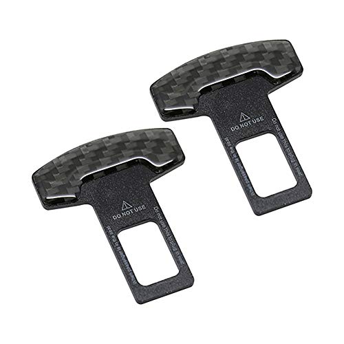 Poxcap 2 piezas Ajuste universal Cierre de hebilla de cinturón Apertura de seguridad multifunción Hebillas de cinturón de seguridad para el automóvil Alarma Cáncer para el automóvil