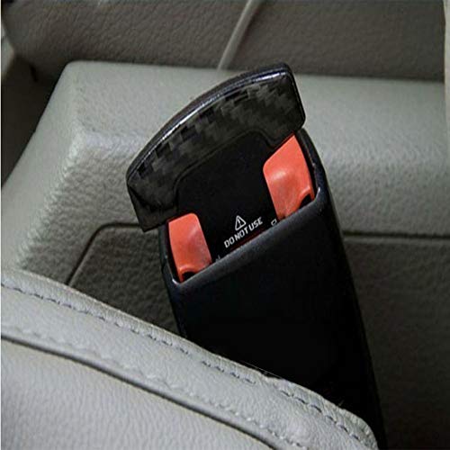 Poxcap 2 piezas Ajuste universal Cierre de hebilla de cinturón Apertura de seguridad multifunción Hebillas de cinturón de seguridad para el automóvil Alarma Cáncer para el automóvil