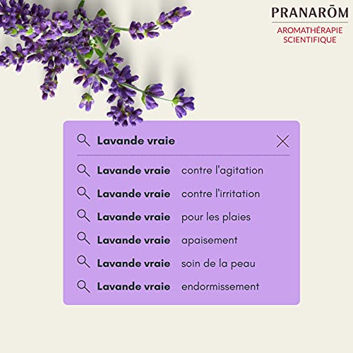 Pranarôm Aceite esencial Lavanda Bio, 100% Quimiotipado, Lavandula angustifolia, articulaciones y músculos, cuidados de la piel, difusión atmosférica, equilibrio emocional, 10 ml