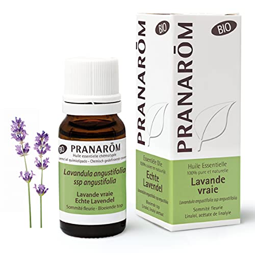 Pranarôm Aceite esencial Lavanda Bio, 100% Quimiotipado, Lavandula angustifolia, articulaciones y músculos, cuidados de la piel, difusión atmosférica, equilibrio emocional, 10 ml