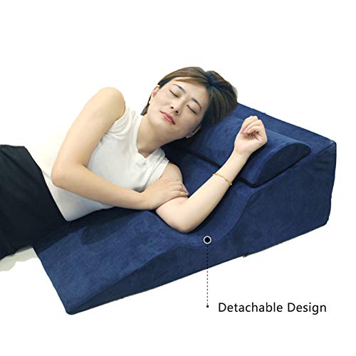 PREDUXYOW Cuña antireflujo Adulto, Almohada cuña Multiusos de Espuma, Cojín con Forma de Cuña para Comodidad, Alivio del Dolor, Soporte de Espalda