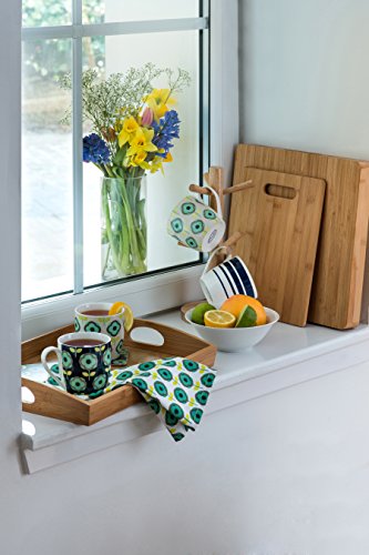 Premier Housewares 6-cup tazas con diseño de árbol de caucho, marrón