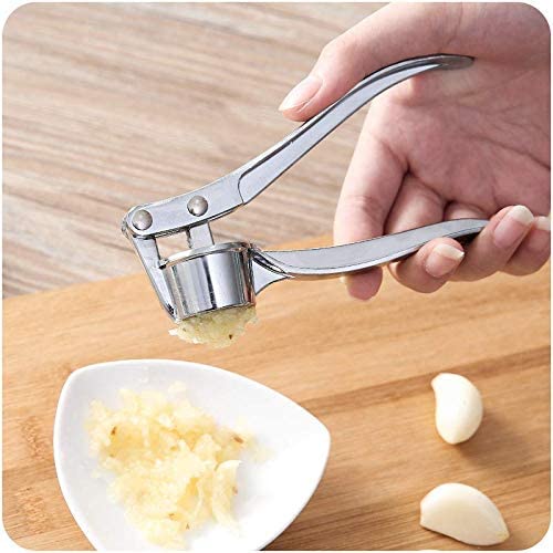 Prensa Ajos Exprimidor de Ajos inoxidable, Prensa Manual de Ajos ahorro de mano de obra para el chef casero, apto para lavavajillas, fácil de limpiar.