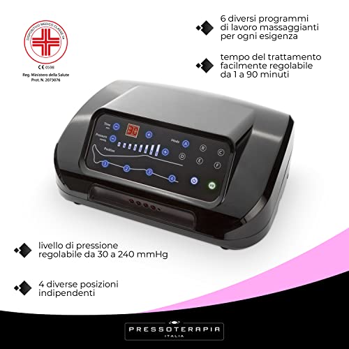 Presoterapia profesional de calidad prémium, presoterapia para casa con 4 cámaras de aire con 6 programas de trabajo, presoterapia de lactancia con dos piernas