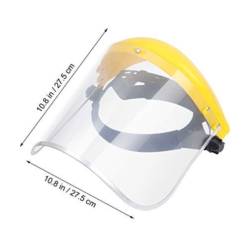 PRETYZOOM - Mascarilla con trinquete de seguridad y visera transparente, escudo protector para el trabajo con madera, moldeo, soldadura, cortes