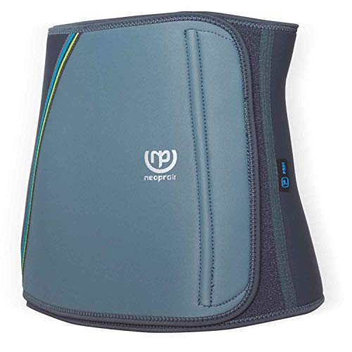 PRIM NEOPRAIR | Faja/Banda Sacro Lumbar | Lumbalgias agudas y crónicas | Neopreno Transpirable | Uso deportivo | Talla única | Color Gris y Azul  