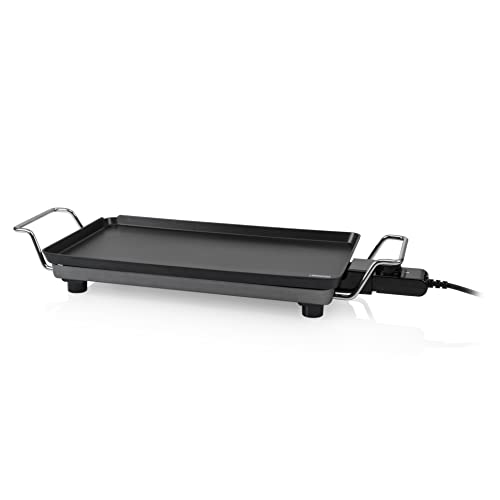 Princess 102240 Plancha Table Chef Superior Classic, Revestimiento antiadherente de triple capa, 2500 W, superficie de 46 x 26 cm, aluminio fundido, asas frías al tacto, termostato regulable