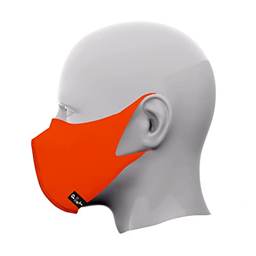 PRINT TODAY Mascarillas de Neopreno Talla S Color Naranja | Reversibles y Reutilizables | Homologadas | Para Hombre, Mujer y Niño. (S, NARANJA)