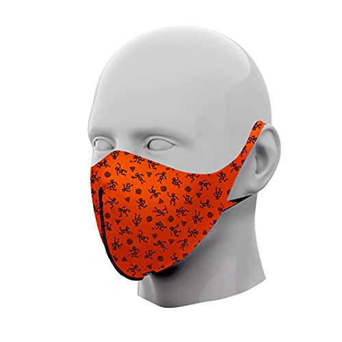 PRINT TODAY Mascarillas Neopreno Reutilizable Color Naranja | Homologada | Medida: 13,5x16 cm (talla S) |Pack 2 Unidades.