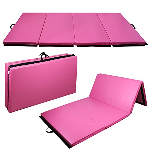 PRISP Colchoneta de Gimnasia 240 cm Plegable de Suave Espuma antiderrapante para Ejercicio Fitness y Gimnasia en Interiores y en casa; Largo: 240cm, Ancho: 120 cm, Grueso: 5 cm