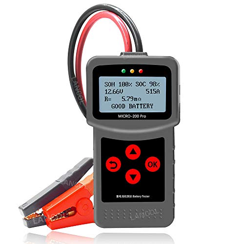 Probador de batería de 12V, analizador de batería de vehículo, analizador de 40-2000 CCA para detectar células incorrectas directamente