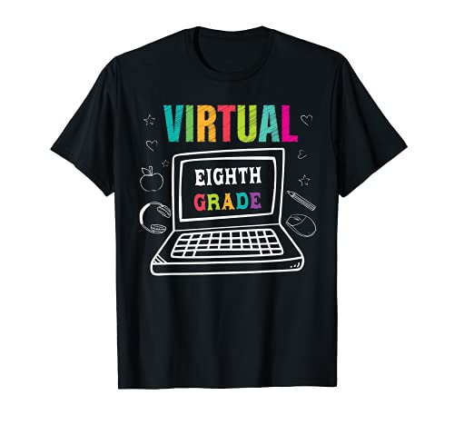 Profesor virtual de octavo grado estudiante educación a distancia en el hogar Camiseta