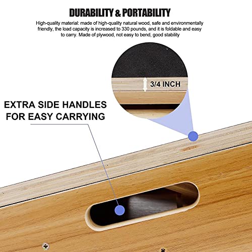 Professional Wooden Slant Board, Adjustable Incline Board and Calf Stretcher,for Portability