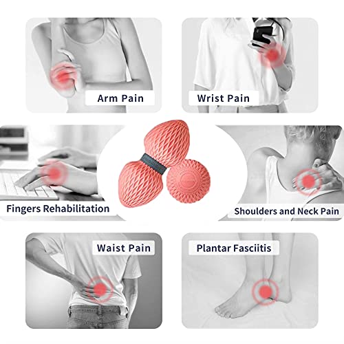 PROIRON Pelota Masaje Set de 2,Bola de Lacrosse,Masajeador Cellulitis para Aliviar Dolor de Fascitis Plantar, Masajeador Anticelulítico(Rosa)