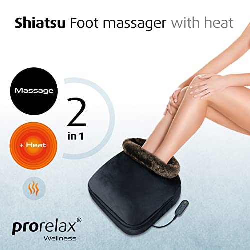 prorelax 12119 Shiatsu - Masajeador de pies con función de calor conmutable, saco extraíble, masaje de puntos de presión