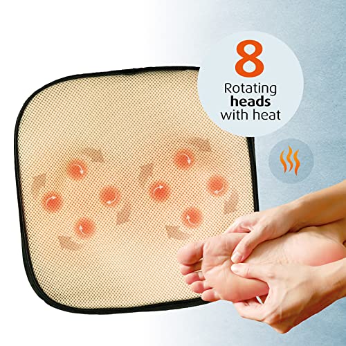 prorelax 12119 Shiatsu - Masajeador de pies con función de calor conmutable, saco extraíble, masaje de puntos de presión