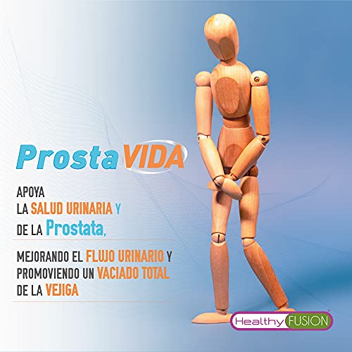 PROSTA VIDA | Complejo Natural para la Próstata | Mejora la salud y funcionamiento de la Próstata | Regula y controla las Urgencias Urinarias | Saw Palmetto, Reishi, Ortiga y Vitaminas | 90 Caps
