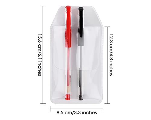 Protecteur de poche de chemise distinctive styles - 10 protecteurs de poche solides en PVC transparent - Pour l'école, l'hôpital, le bureau