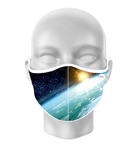 ProtectMask | Pack 3 Mascarillas Higiénicas Reutilizables Homologadas de Neopreno | Mascarillas de Galaxia, Negra y Planeta Tierra | Certificada según UNE 0065:2020 y la CWA 17553 | Hasta 70 lavados