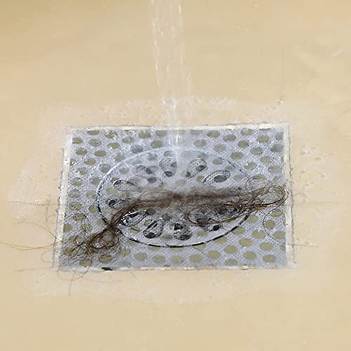 Protector de drenaje, filtro de drenaje, papel de filtro de drenaje de piso, tela blanca no tejida, protector de cubierta de drenaje desechable para bañera, baño, cocina, fregadero de mano, cubierta
