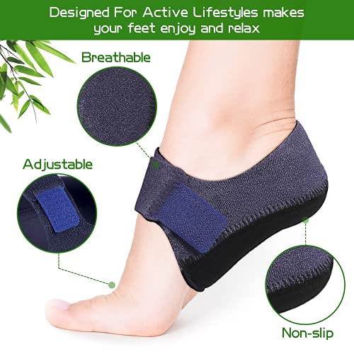 Protector de Talón, 1 par Protectores de Gel para el Talón para Fascitis Plantar, Tendinitis de Aquiles, Espolón óseo, dolor de pies, Aliviar el dolor de Talón
