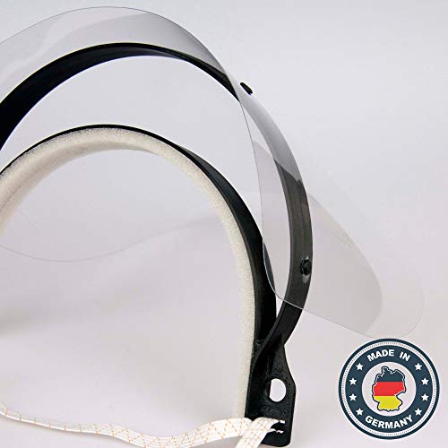 Protector facial de plástico. 1 soporte con 3 láminas de recambio. Máscara de protección facial con visera 2001-11