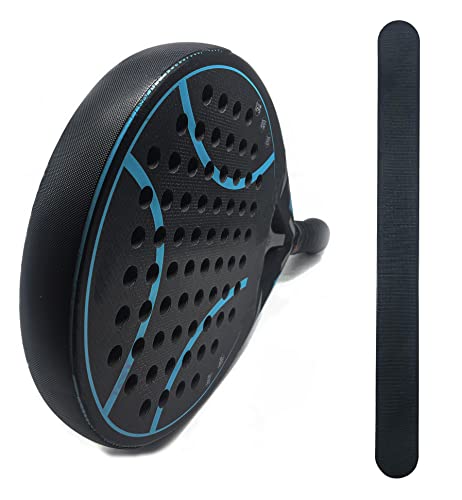 Protector Negro para Pala de Pádel Rugoso - Cinta Protectora para Pala de Pádel Multigranulada – Protector para Pala de Pádel de Silicona Negra. Color Negro