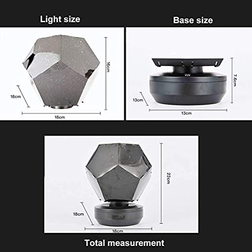 Proyector LED de cielo estrellado Planetario para el hogar Proyector de luz de estrellas 3D Proyector recargable USB Luz de noche Constelación Galaxy Lámpara 3D para habitación de niños Regalos