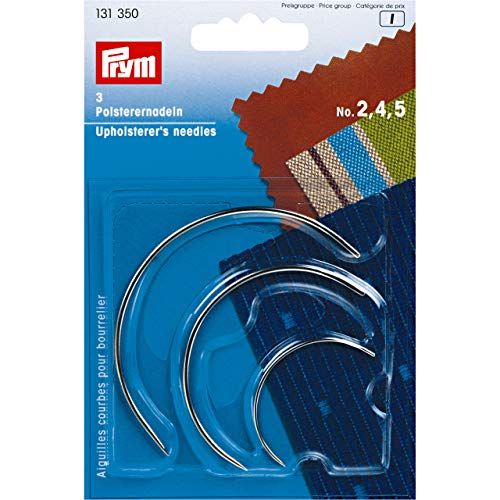 Prym 131350 - Agujas curvadas para tapizar (3 Unidades, No. 2, 4 y 5)