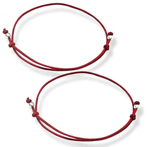 Pulsera hilo rojo del destino, Plata,