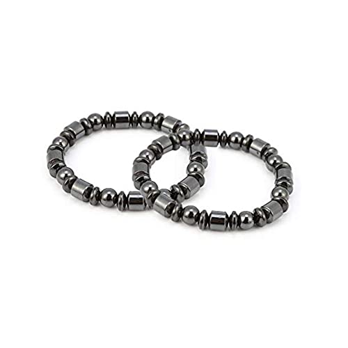 Pulsera Magnética Adelgazante 2 piezas Pulsera de piedra con estilo unisex de pérdida de peso Pulsera magnética de cuidado de la salud Mujer Hombre Regalos para padres Amigos