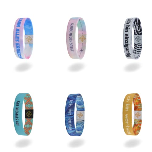 Pulseras de motivación con frases de fe, amuleto de la suerte, pulsera de la amistad y pulsera de energía, adecuadas para niños, mujeres y hombres.