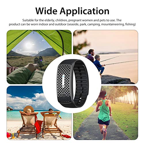 Pulseras Repelentes De Mosquitos por Ultrasonidos, Reloj De Pulsera Electrónico Antimosquitos De Seguridad con Carga USB, Reloj Inteligente para Insectos Impermeable para Niños Y Adultos