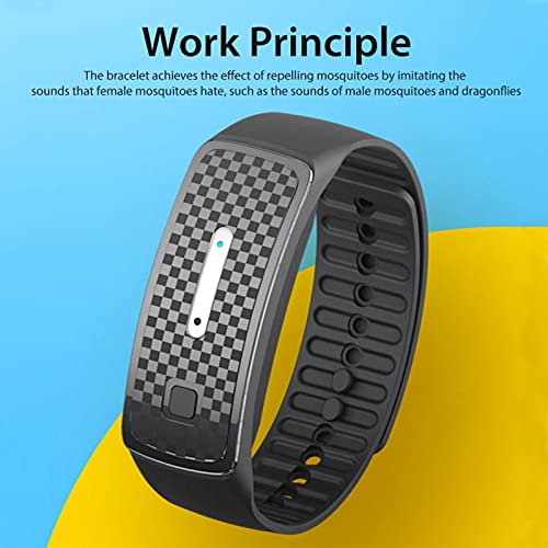 Pulseras Repelentes De Mosquitos por Ultrasonidos, Reloj De Pulsera Electrónico Antimosquitos De Seguridad con Carga USB, Reloj Inteligente para Insectos Impermeable para Niños Y Adultos