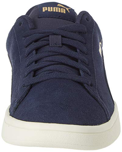 PUMA Smash v2, Zapatillas Unisex Adulto, Azul (Peacoat-Gold-Whisper White), 44 EU