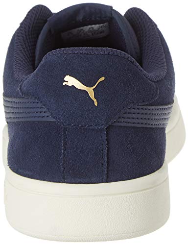 PUMA Smash v2, Zapatillas Unisex Adulto, Azul (Peacoat-Gold-Whisper White), 44 EU