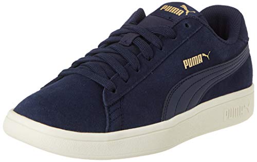 PUMA Smash v2, Zapatillas Unisex Adulto, Azul (Peacoat-Gold-Whisper White), 44 EU