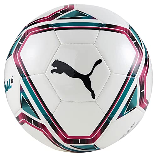 PUMA teamFINAL 21.6 MS Ball Balón de Fútbol, Unisex-Adult, White-Rose Red-Ocean Depths Black, 3