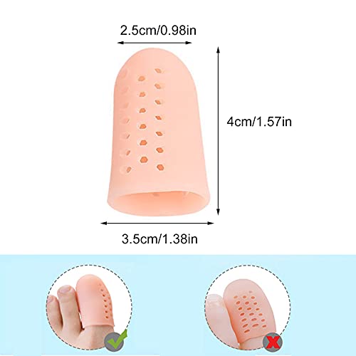 Punteras De Silicona Protector De Silicona Para El Dedo Gordo Del Pie Tubo De Pies De Silicona Para Proteger para Dedo Gordo, Evita Callos y Ampollas, Silicona para Hombres y Mujeres 20 Piezas