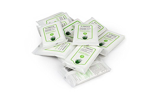 PÜRDOUX 100% algodón CPAP Mascarilla Toallitas con Aloe Vera (caja de 120 toallitas húmedas en 12 sobres resellables, 10 toallitas por bolsa)