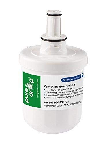 Puredrop PD093F Compatible Samsung DA29-00003F DA29-00003A DA29-00003B Aqua Pure Plus HAFIN1/EXP - Filtro de Hielo y Agua para frigorífico