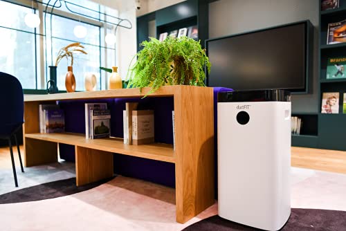 Purificador de aire con filtro HEPA 13 y tecnología ductFIT Gestión via APP y Wifi Cubre hasta 100m2 Elimina el 99.9% de virus, bacterias y ácaros Validado por el CSIC DUCTFIT| MOBILE100